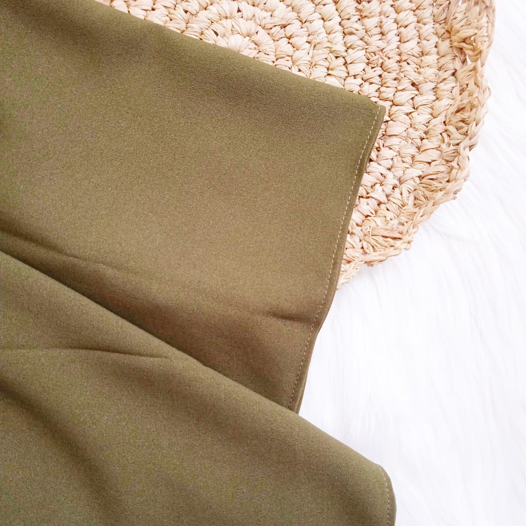 TRENDING Hijab Pashmina New Normal Pashmina Instan Instant Tanpa Pentul Lubang Telinga & Earphone By Elmaza Part 1-Army