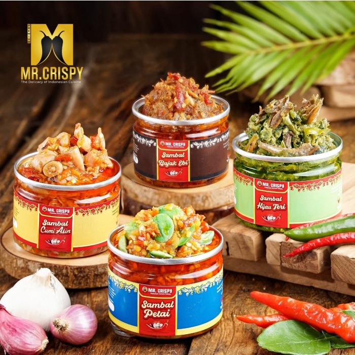 

Siap Kirim Sambal Cumi Asin/Petai/Bajak Ebi / Teri /Aneka Sambel Mr Crispy - Sambal Cumiasin