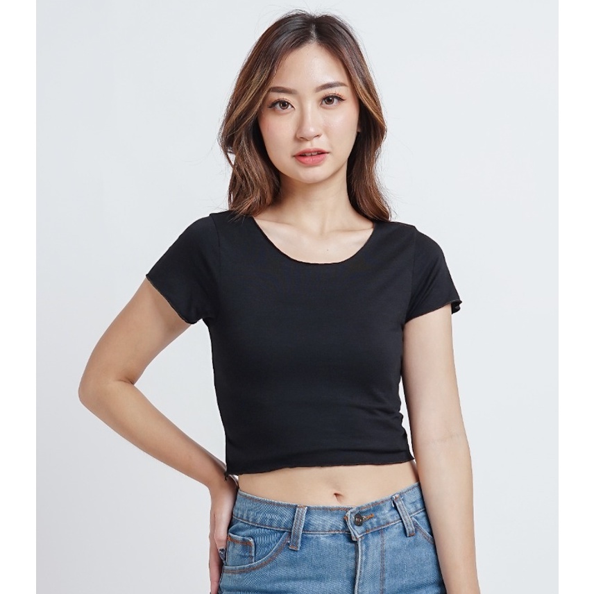 MODAVIE - VANIA CROP TOP Kaos Wanita Crop Tee