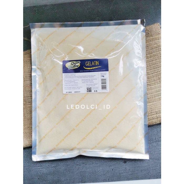 

GELATIN HALAL BUBUK GELATINE POWDER GELATIN SAPI 1 KG BUKAN REPACK