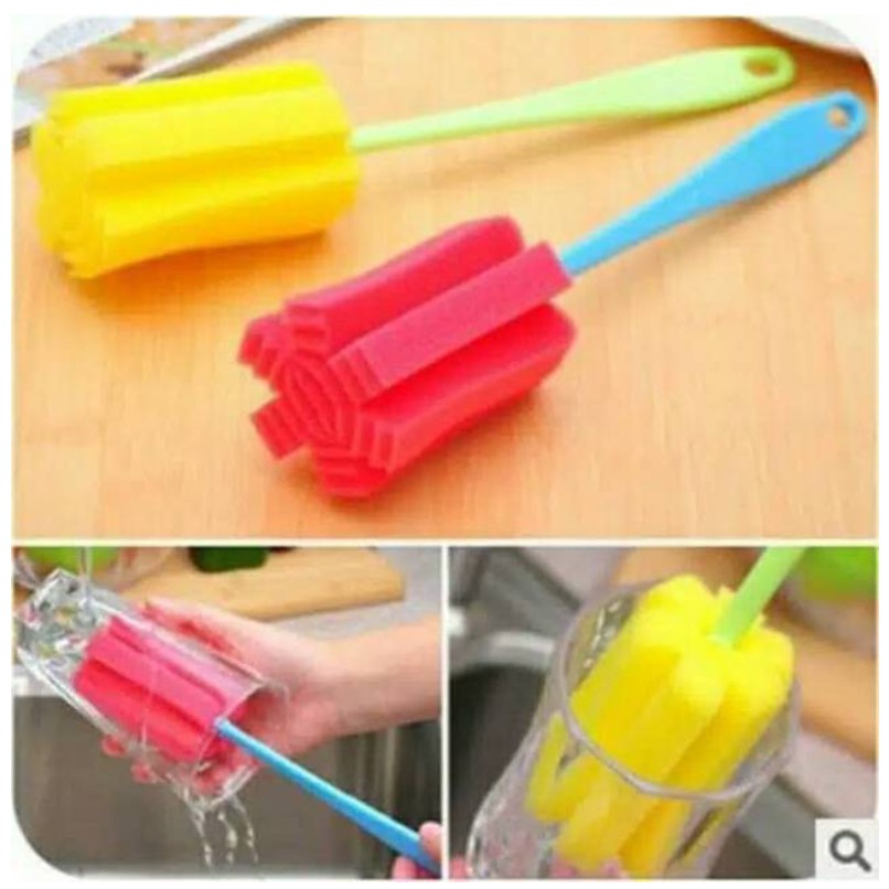 Sponge / Spons Sikat Pembersih Botol Susu Bayi / Gelas / Termos CBKS LC