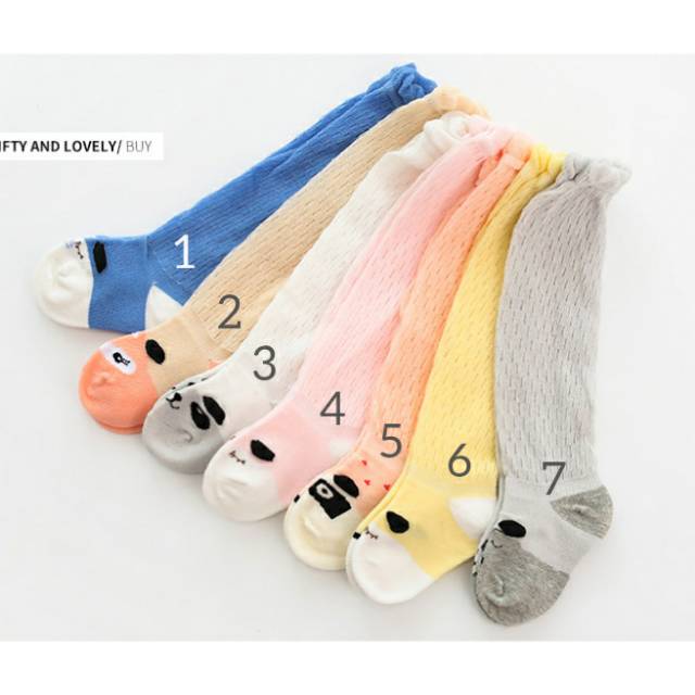 Mili Thin High Knee Socks/ Kaos Kaki Anak