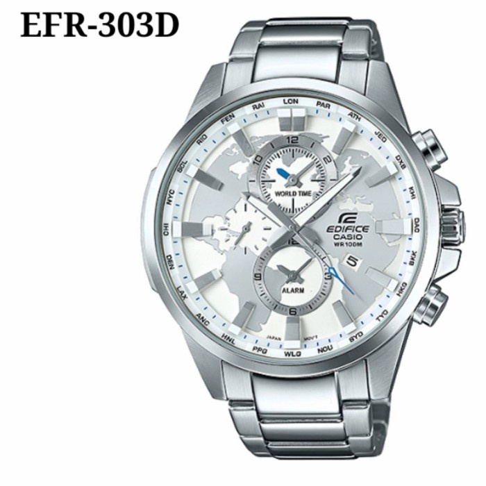 Jam Tangan Pria Casio Edifice EFR-303 Chronograph Stainless Steel