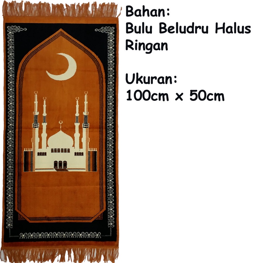 Sejadah Sajadah Travel Bulu Bludru Halus Murah Ukuran 100x50 100 x 50