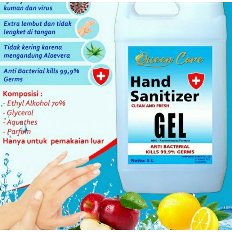 hand sanitizer gel alovera 5 liter