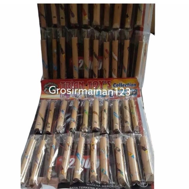 mainan suling bambu / suling tradisional isi 20 pcs murah