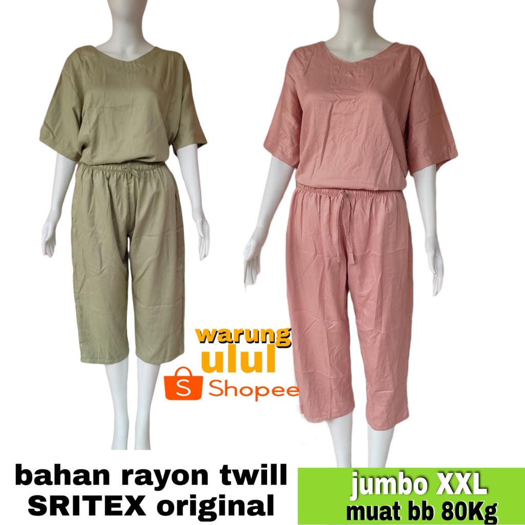 setelan andin rayon twill jumbo XXL