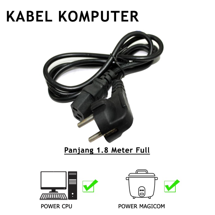 Kabel Komputer / Kabel Magic com Panjang 1.8 Meter Full