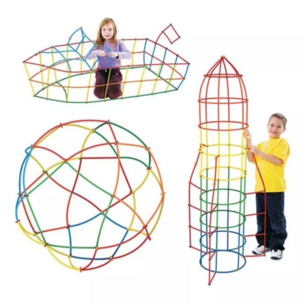 

100pcs Promo STRAW DIY Mainan Sedotan Anak ~ DIY Pasang MAGIC Murah Puzzle Bongkar