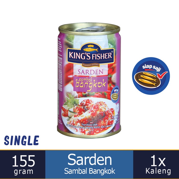 

Gg01Hh King'S Fisher Sarden Mini Rasa Saus Bangkok Makanan Kaleng 155 G Ds01Gkk