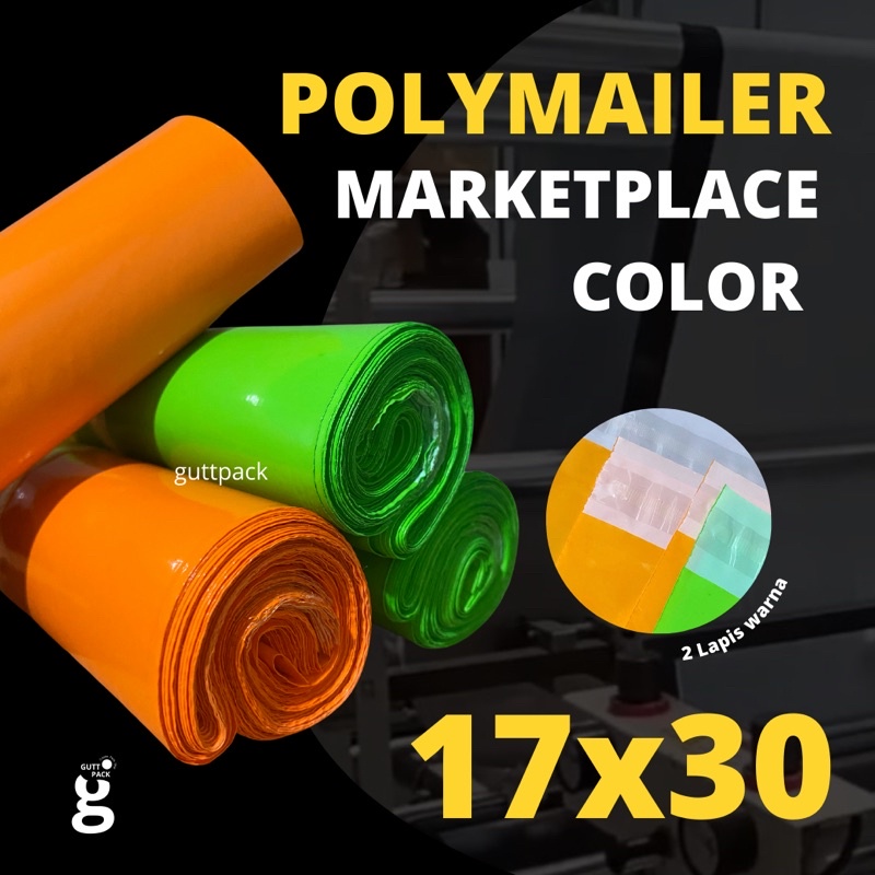 

Plastik Packing Olshop 17x30CM / Polymailer Warna Hijau / Polymailer Warna Orange / PE Glossy