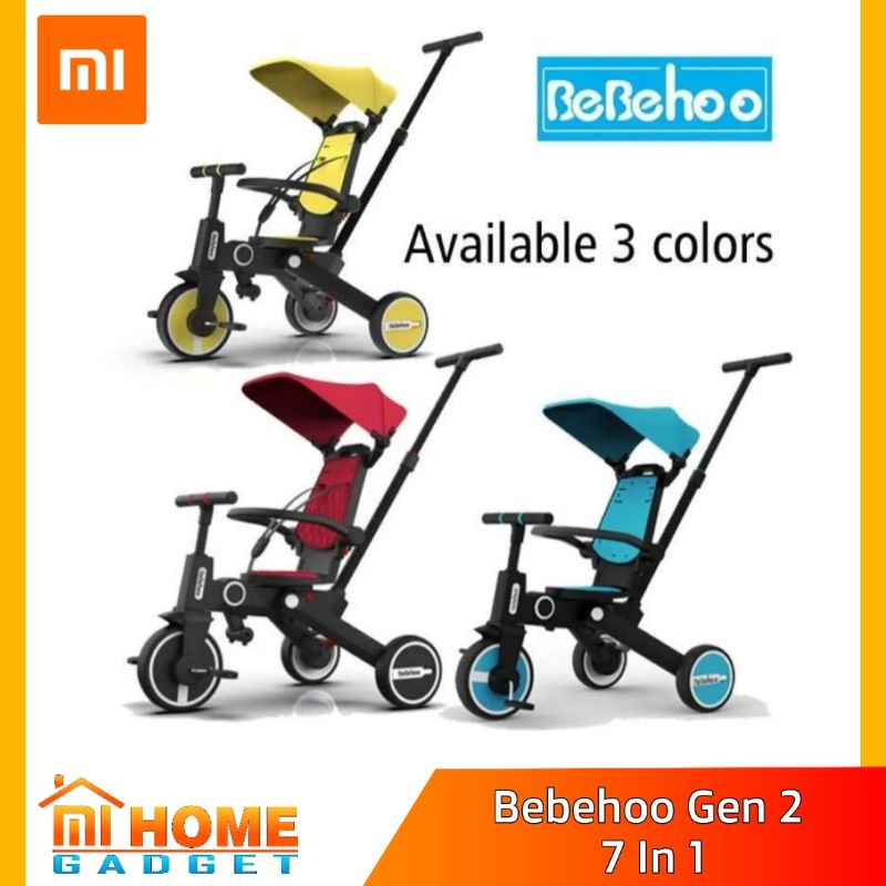 BEBEHOO GEN 2 7IN1 SMART FOLDING TRIKE STROLLER - Sepeda Bayi