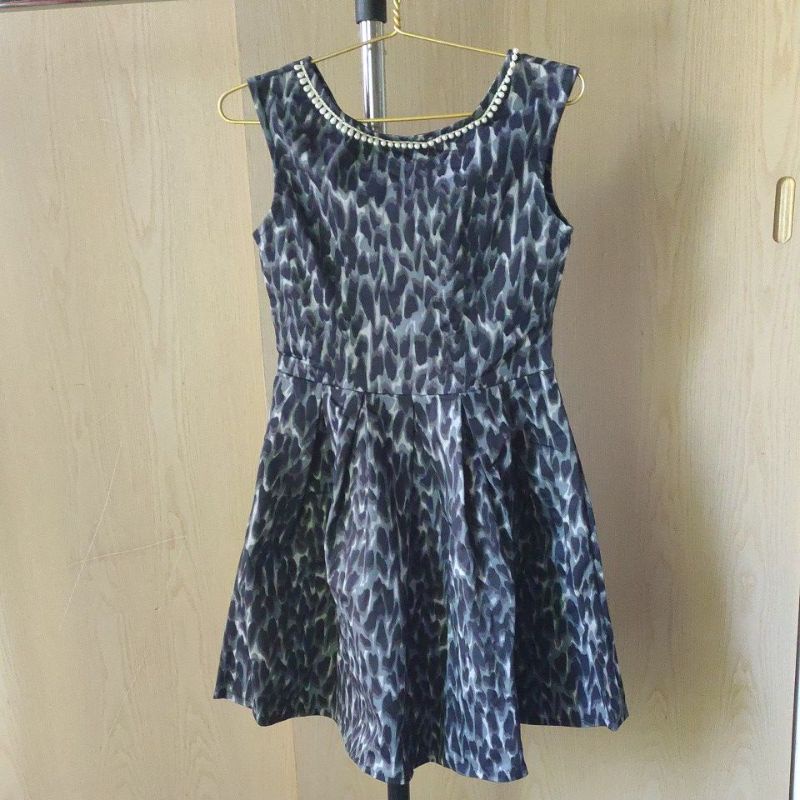 Audrey Hepburn style dress black white merk Magnolia