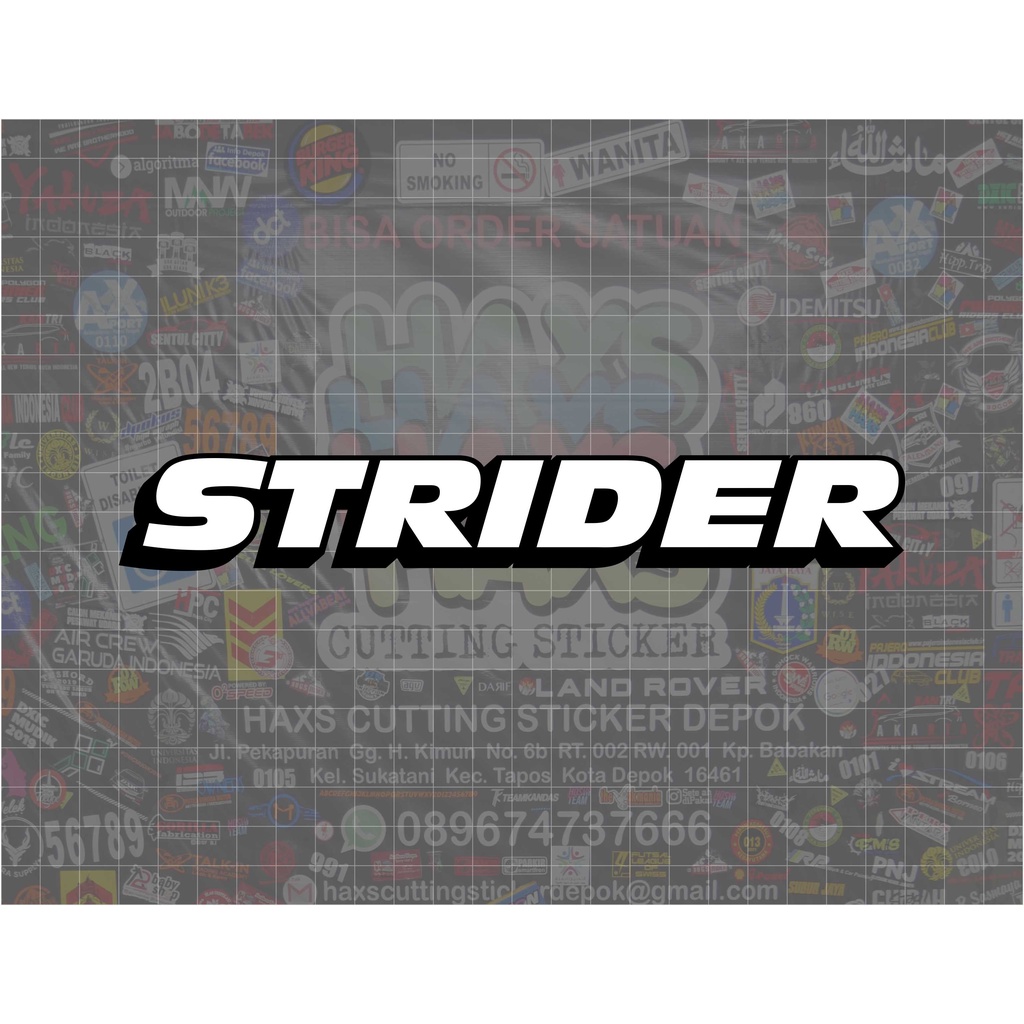 Cutting Sticker Strider Ukuran 20 Cm