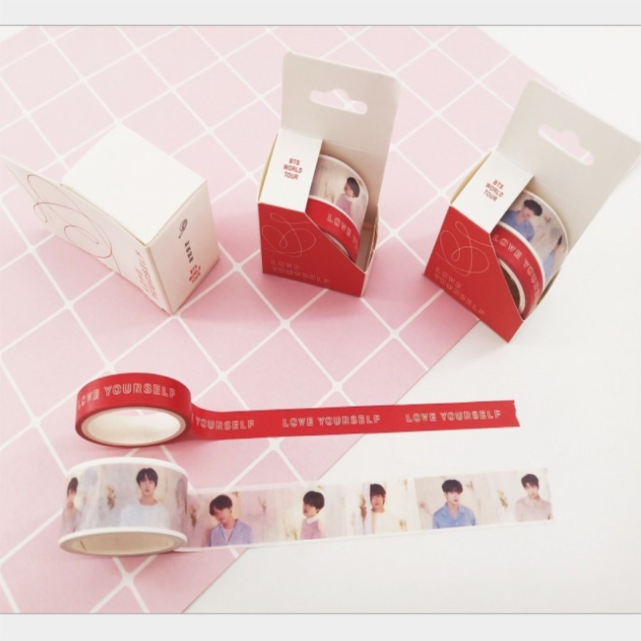 

[READY STOCK] BTS - LOVE YOURSELF TOUR WASHI TAPE/STICKER UNOFFICIAL IMPORT MERCH/MD - SET