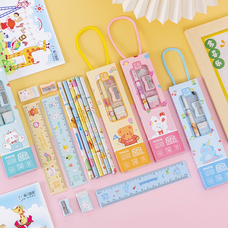 

PAKET ALAT TULIS 5 IN 1 / ALAT TULIS SET 5 IN 1 / PERLENGKAPAN MENULIS