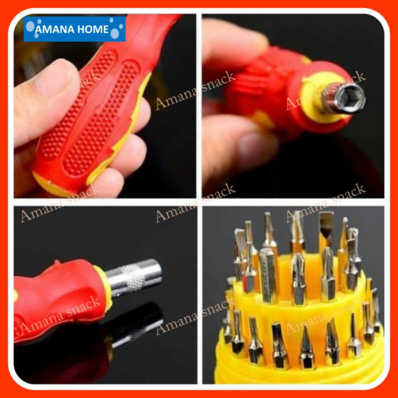 Obeng Set Multi 31 in 1 MINI Screwdriver Handphone Elektronik Laptop