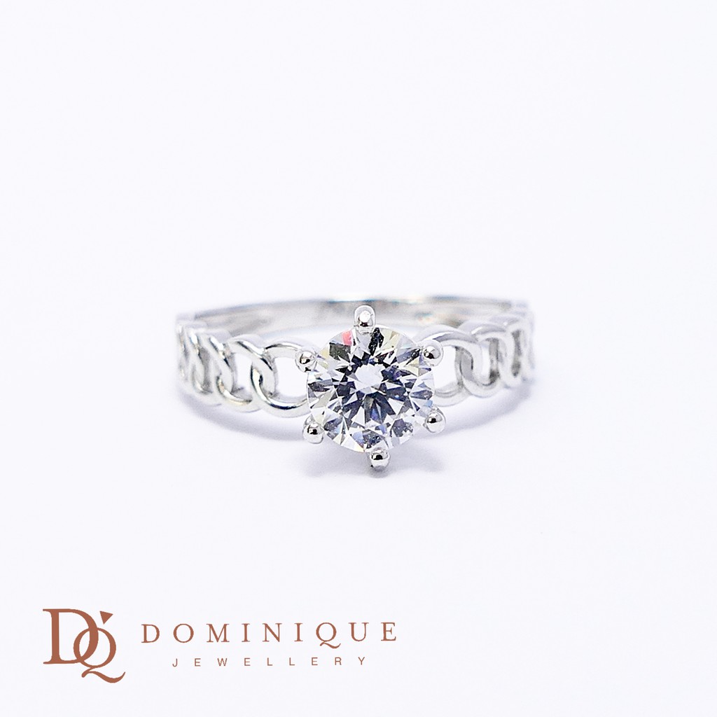 

Dominique Jewellery- Cincin Solitaire 75% SNI DQC 1891