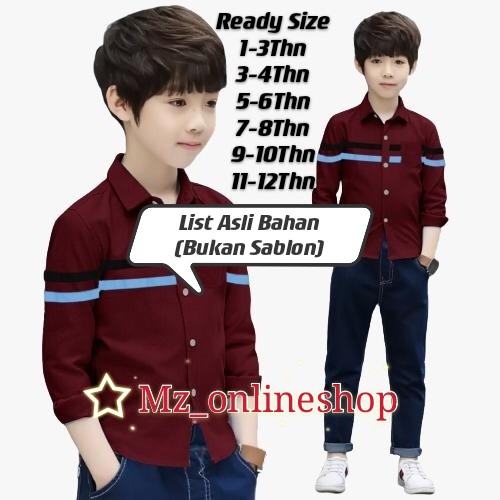 Mz onlineshop Kemeja anak laki laki lengan panjang POSH Mz onlineshop Kemeja anak laki laki lengan panjang POSH