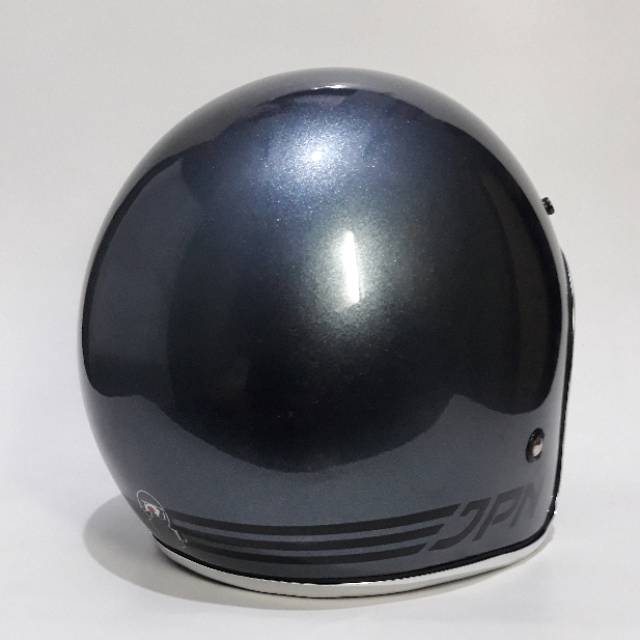 Helm  Jpn Retro All grey Gloss List Chrome/croom