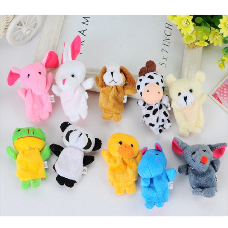 5pcs / set Mainan Interaktif Boneka Jari Bentuk Landak Bahan Plush Lembut Untuk Orang Tua + Anak