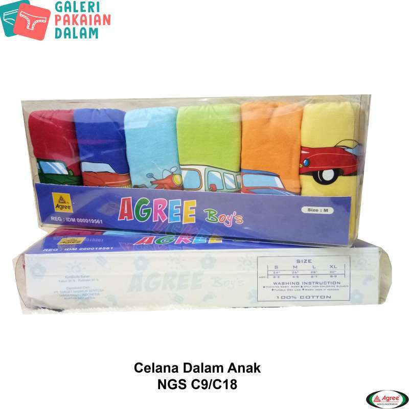 6pcs CD Agree Kids C18 &amp; C9 | Celana Dalam Agree Anak | CD Anak Laki Laki | Open Sorx Grosir 6pcs