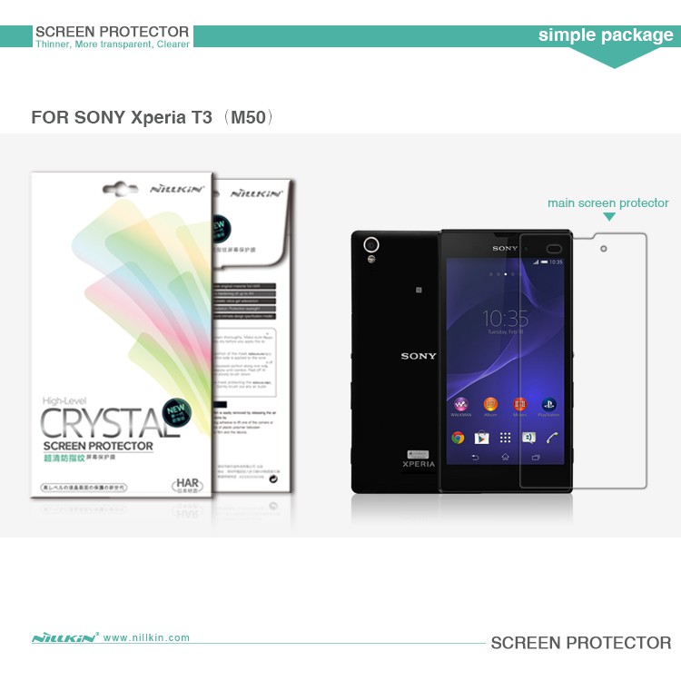 Nillkin Crystal Screen Protector Xperia T3 M50 / D5103