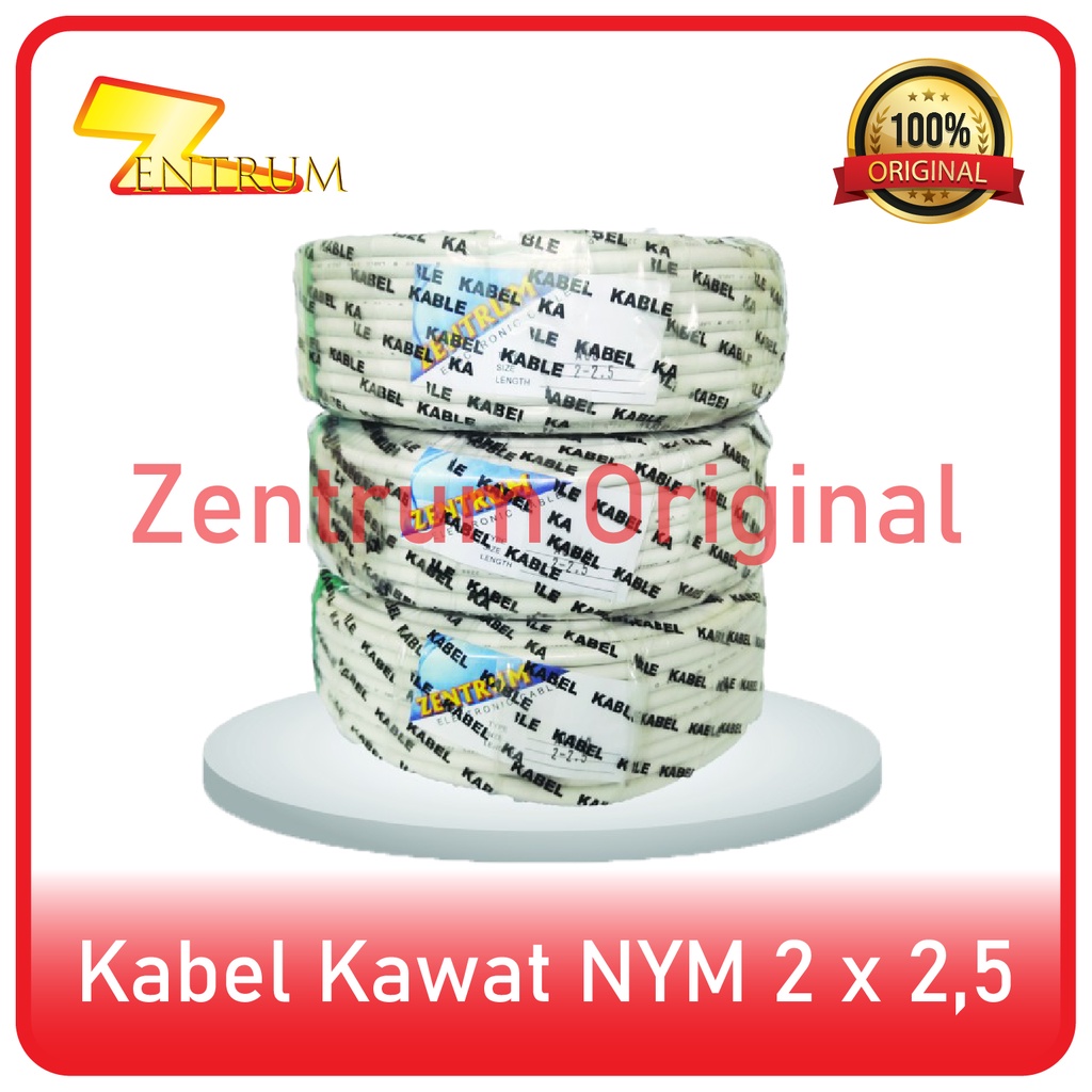 Kabel Listrik Kawat NYM 2 x 2.5 (50 Meter)