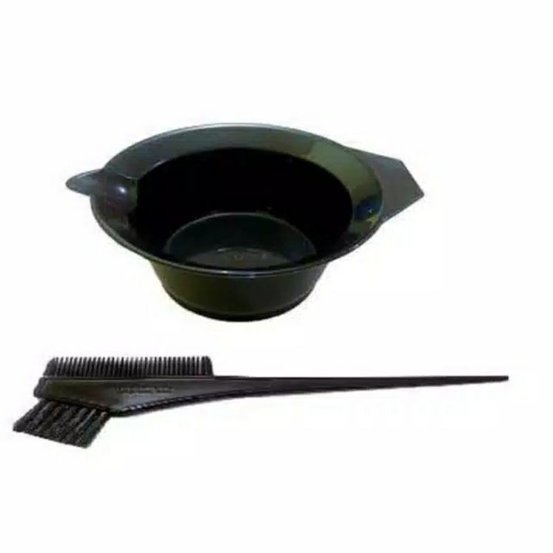 sisir pewarna rambut 1 set / mangkok dan sisir semir