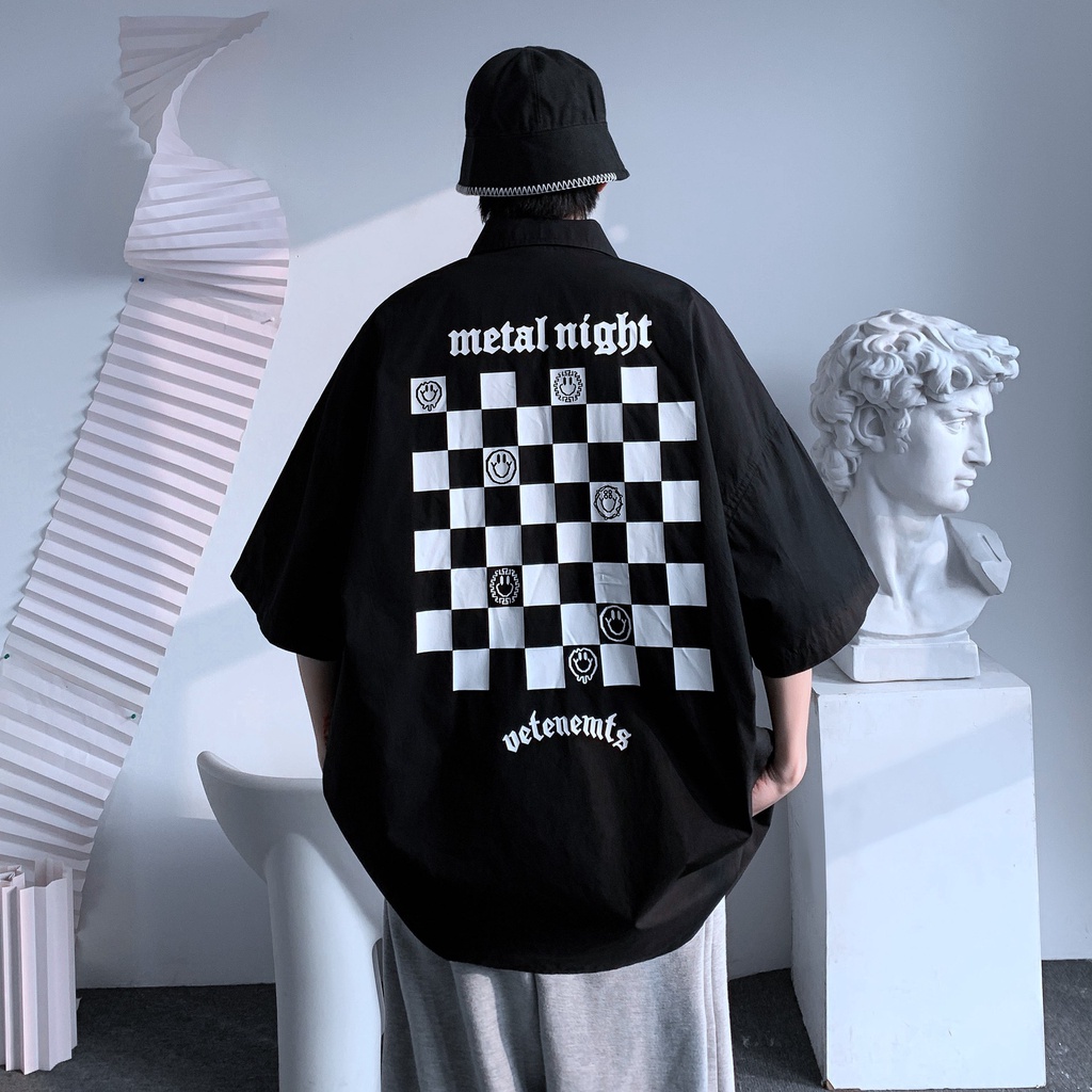 Lengan Pendek Kemeja Pria   Tren   Korea Pemuda  Kemeja Pria Fashion 2022