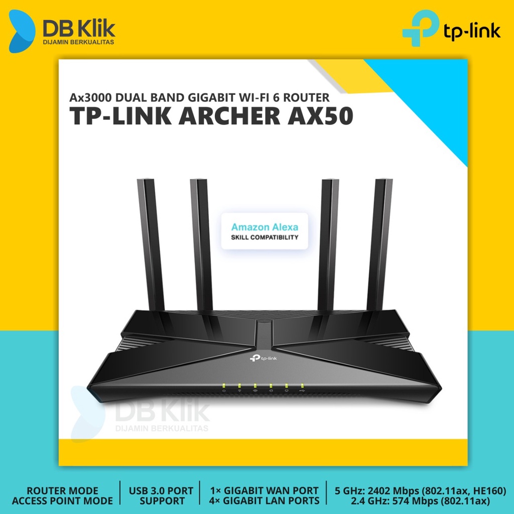 Router TP-LINK ARCHER AX50 AX3000 DualBand Gigabit WiFi 6- TPLink AX50