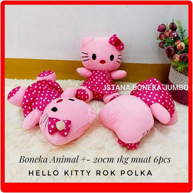 IBJ BONEKA ANIMAL HELLO KITTY ROK  KECIL UKURAN -+ 20 CM BERAT 165 GRAM