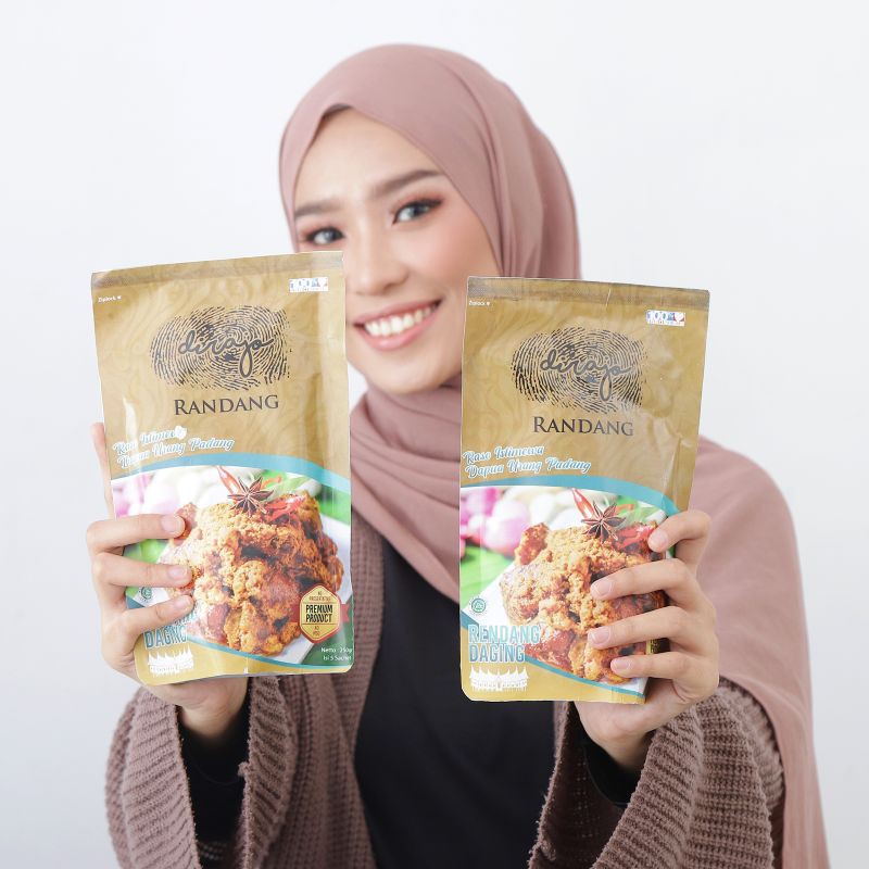 Jual rendang daging isi 250 gram merk rendang dirajo | Shopee Indonesia