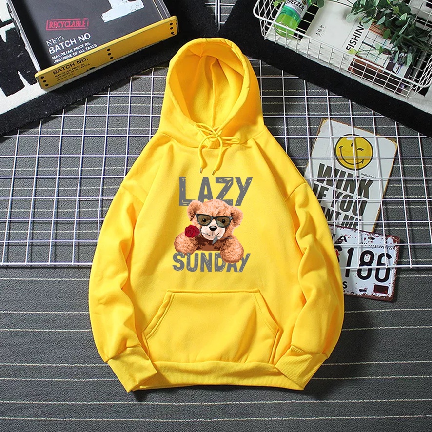 Sweater hoodie wanita LAZY SUNDAY suwiter cewek hodie