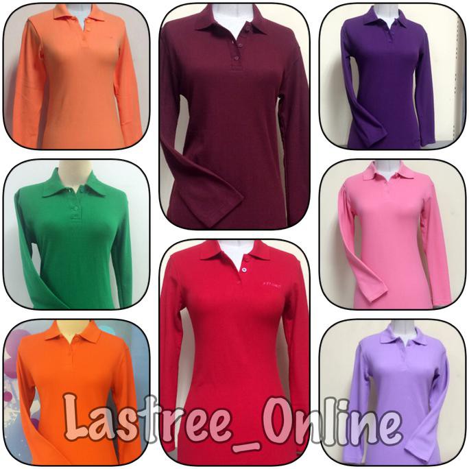 KAOS POLO SHIRT WANITA LENGAN PANJANG,KAOS WANITA,POLO SHIRT CEWEK