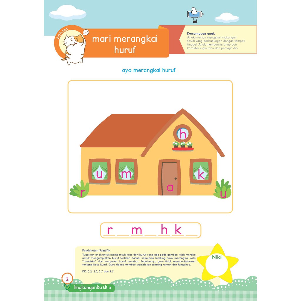 Mewarnai Gambar Bagian Bagian Rumah Untuk Anak Tk Inapg Id