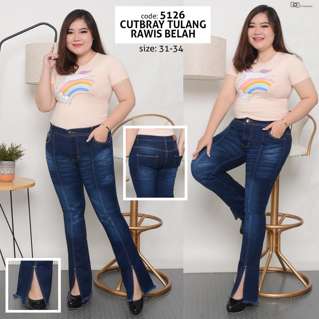 Celana Jeans Wanita Cutbray Tulang Rawis 27 28 29 30 31 32 33 34 Bisa Bayar Ditempat(COD)