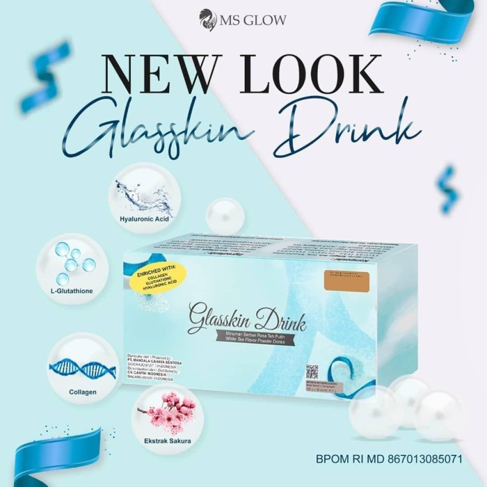 

Ms Glow Glasskin drink / minuman pemutih (BERKUALITAS)
