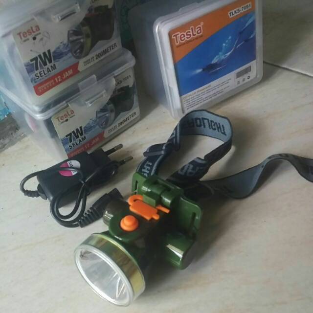 Senter selam tesla army nyala kuning