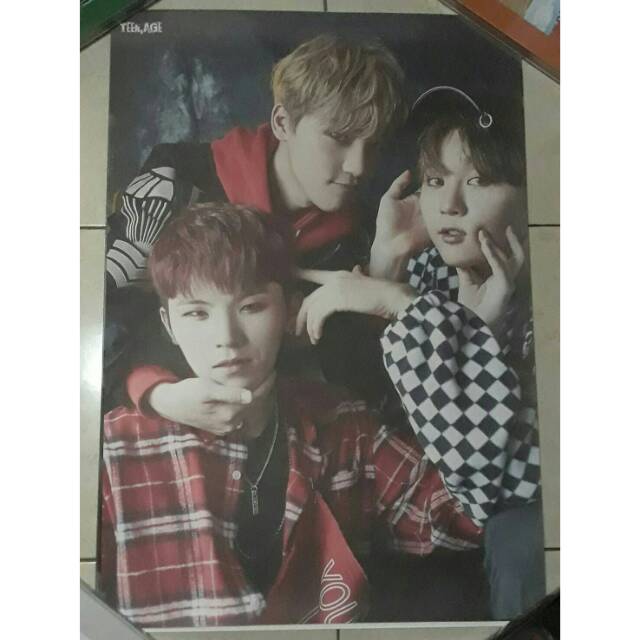 POSTER SEVENTEEN WOOZI SEUNGKWAN DINO TEEN AGE FIRST PRESS POSTER