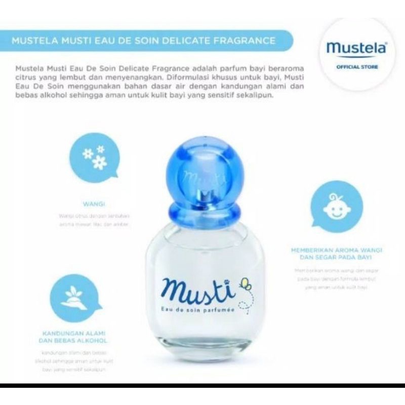 Mustela Musti Eau de Soin Delicat Fragrance 50 ml/Parfum Bayi