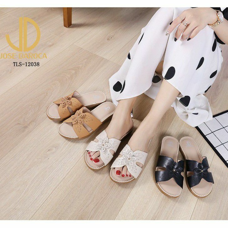 JOSE DAROCA Wedges Sandal Kulit Halus # TLS-12038# ORIGINAL