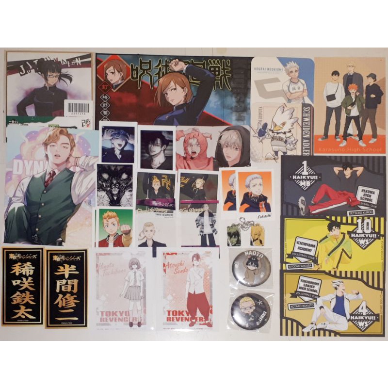 [Booked] bulk official merch & fan merch fandom HQ JJK TOKREV BTS FA onegingek popi25900 sinran | po