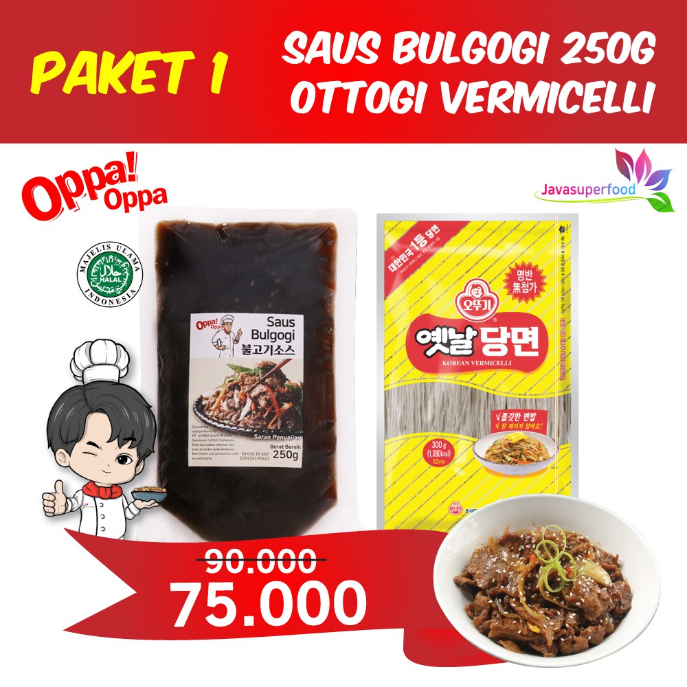 [PAKET 1] Saus Bulgogi Korea 250g/Ottogi Korean Vermicelli 300g