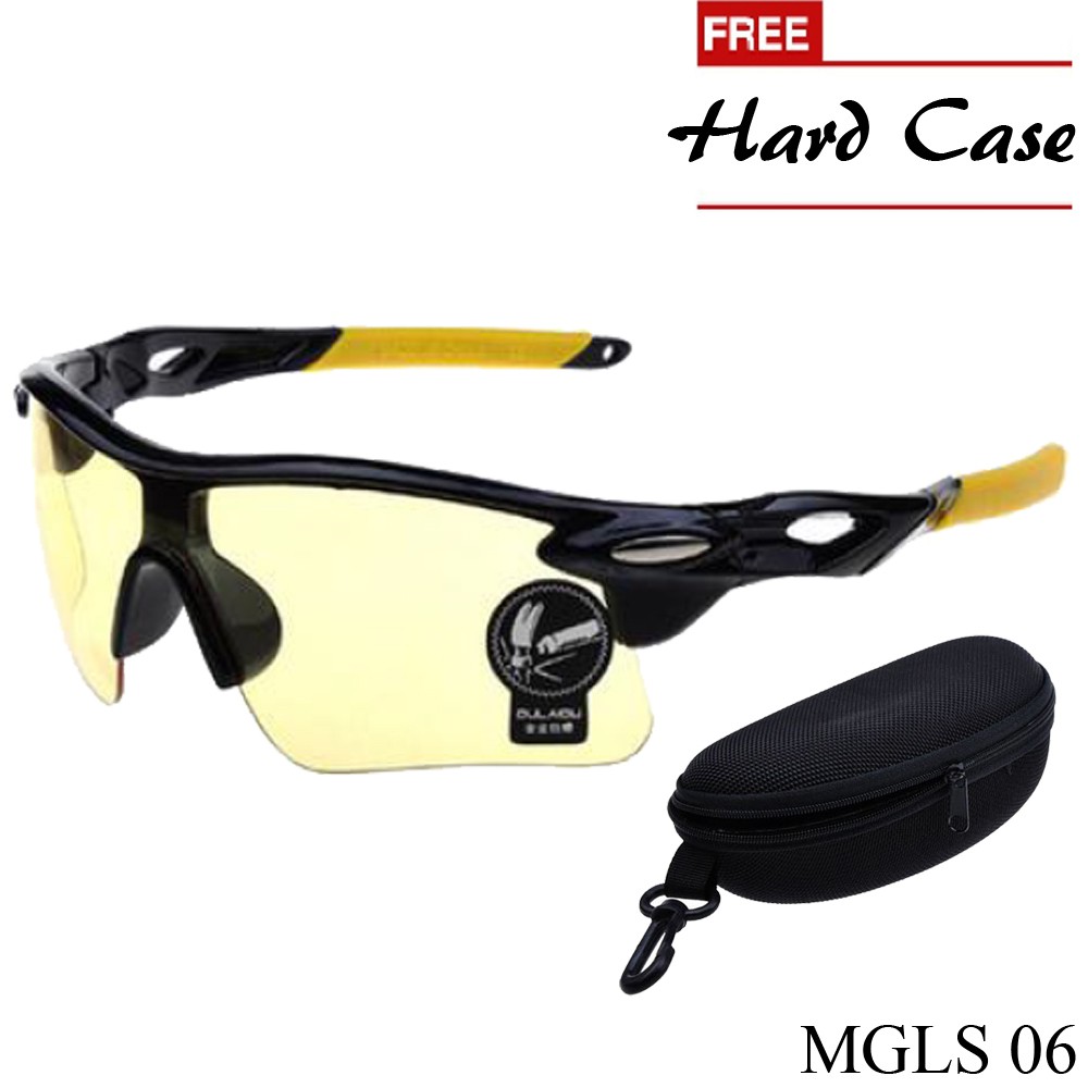 Kacamata Anti Silau Polycarbonate Hitam Kuning – MGLS 06