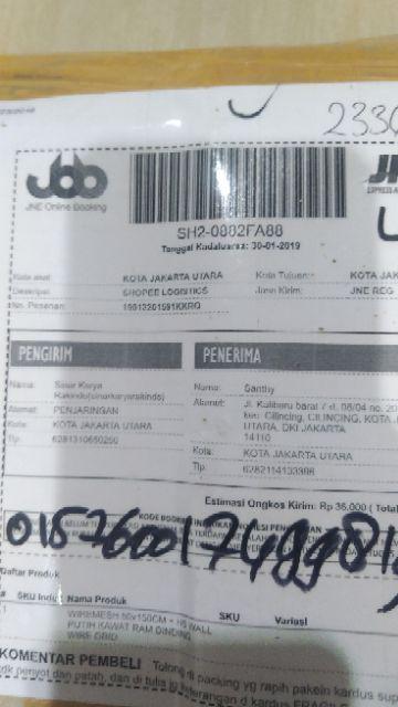 Wiremesh 50x150cm + H5 Wall Putih Kawat Ram Dinding Wire Grid
