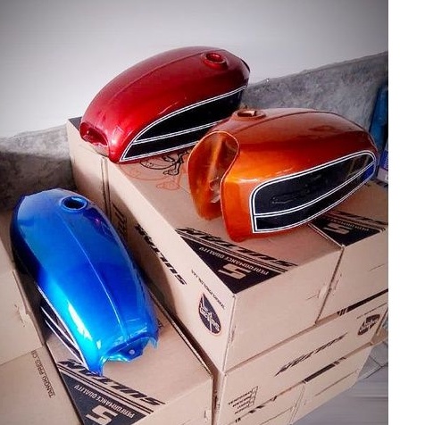 Tangki CB 125 sultan part detail original merah biru orange kuning Oren CB125