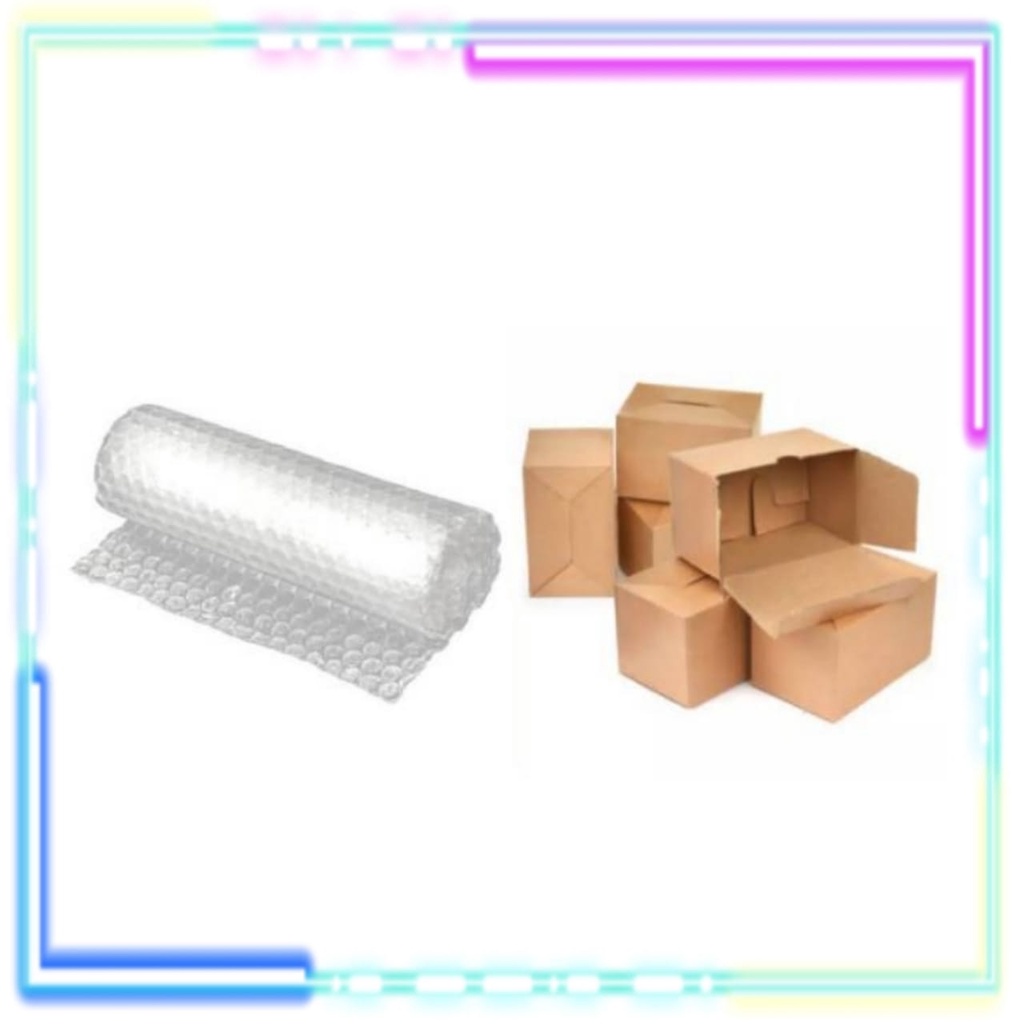 EXTRA BUBBLE WRAP + PACKINGAN KARDUS