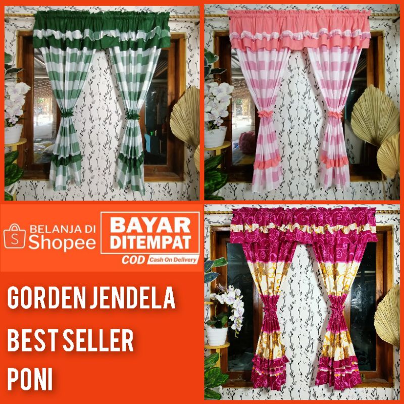 GORDEN JENDELA PENDEK MINIMALIS SERUT PONI