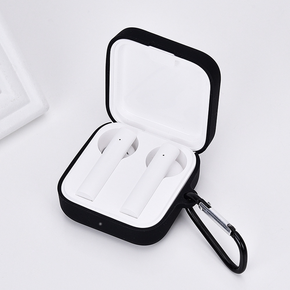 Soft Case Silikon TWS Xiaomi Mi True Wireless Earphones 2 Basic ( Xiaomi Air 2 Se ) + carabiner